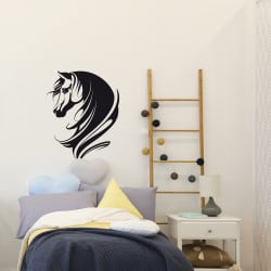 Sticker Cheval 15x17cm ou 26x30cm, Tailles et Coloris Divers (CHEVAL007)