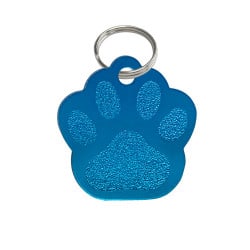 MÉDAILLE PATTE POUR CHIEN PERSONNALISÉE (MED_PATTE_33X35MM)