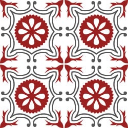 Adhesif Carrelage Sol - Vendu a l'unite - FIRST RED (CARRSOL049)