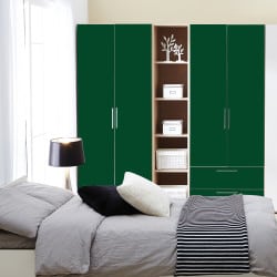 ADHESIF AU METRE ASPECT BRILLANT VERT FONCE DECORATIF