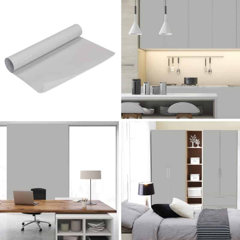 ADHESIF AU METRE ASPECT BRILLANT GRIS MOYEN DECORATIF ADHESIF AU METRE ASPECT BRILLANT GRIS MOYEN DECORATIF