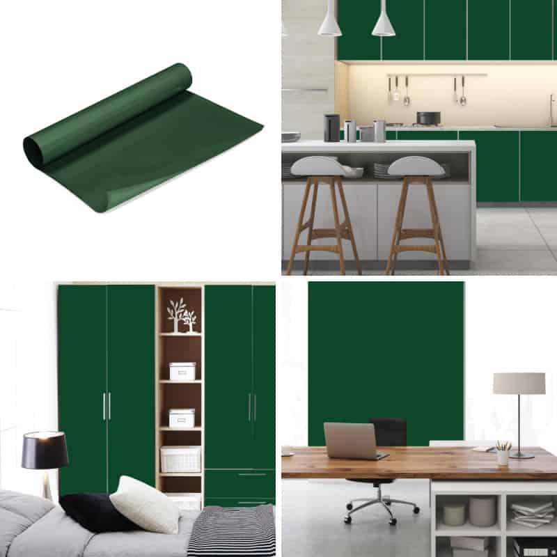 ADHESIF AU METRE ASPECT BRILLANT VERT FONCE DECORATIF ADHESIF AU METRE ASPECT BRILLANT VERT FONCE DECORATIF