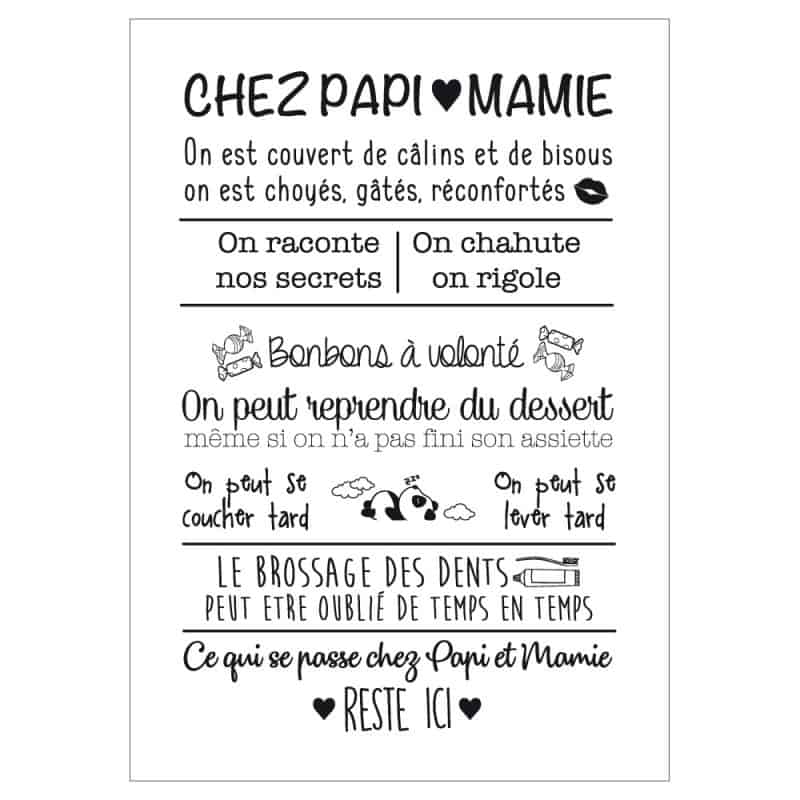 STICKER CHEZ PAPI & MAMIE (E0283)