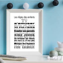 POSTER LES RÈGLES DES ENFANTS (POST0184)