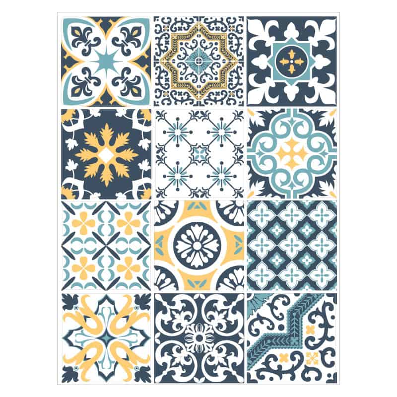 PLANCHE DE STICKERS IMITATION CARREAUX DE CIMENT DARKBLUEMONKEY (CIM0070) PLANCHE DE STICKERS IMITATION CARREAUX DE CIMENT DARKBLUEMONKEY (CIM0070)