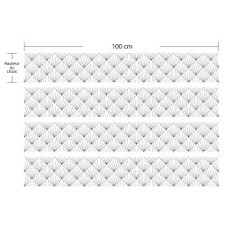 Lot de 4 contremarches décoratives Art Déco autocollantes ou PVC