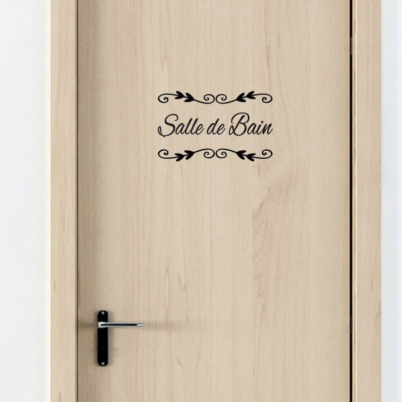 STICKER PORTE SALLE DE BAIN DECO CHIC (I0295)