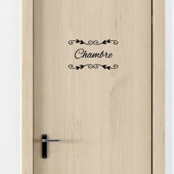 stickers de porte chambre noir