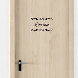 stickers de porte bureau noir