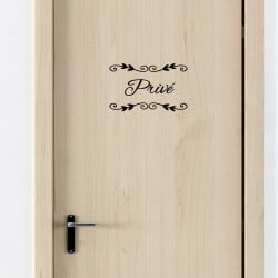 STICKER PORTE PRIVE DECO...