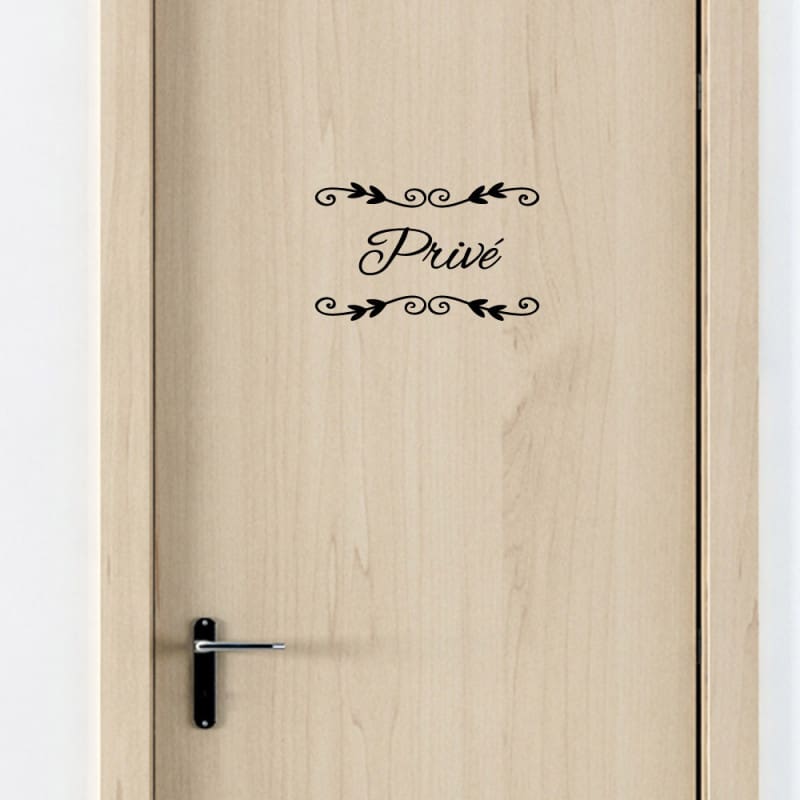 STICKER PORTE PRIVE DECO CHIC (I0303)