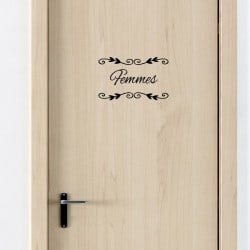 stickers de porte Femmes noir