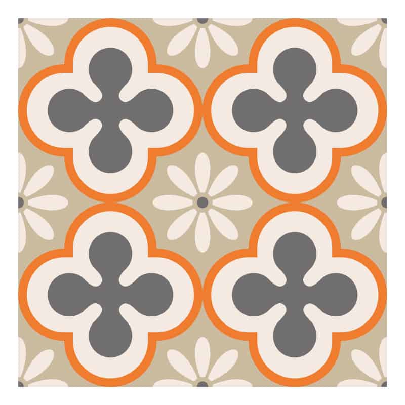 STICKERS CARREAUX DE CIMENT CLOVER (CIMENT0009)