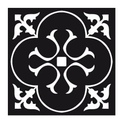 STICKERS CARREAUX DE CIMENT BLACK ARABESQUE (CIMENT0023)