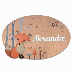 Plaque bois personnalisable renard