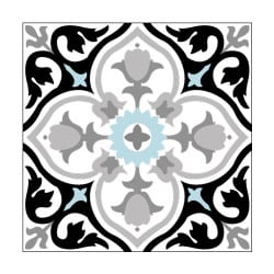 STICKERS EFFET CARREAUX DE CIMENT CHANDELIER (CIMENT0074)