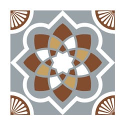 STICKERS CARREAUX DE CIMENT A L'UNITE WATERLILY (CIMENT0077)