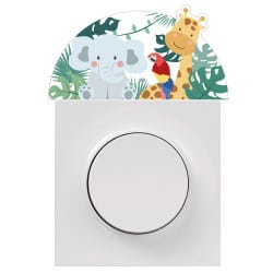 sticker interrupteur décor jungle