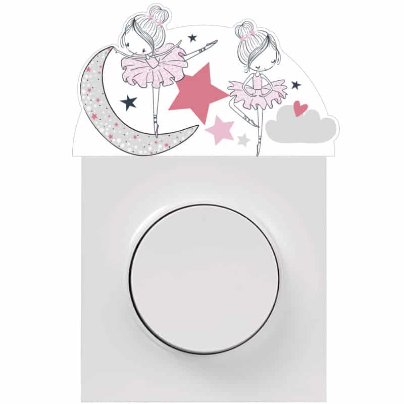 sticker interrupteur danseuse fille