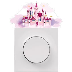 sticker château de princesse pour interrupteur chambre fille