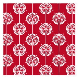 STICKERS CARREAUX DE CIMENT A L'UNITE WATERLILYRED (CIMENT0101)