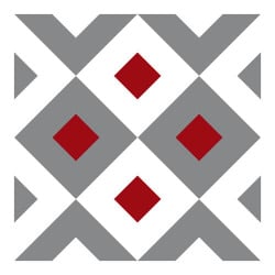 STICKERS CARREAUX DE CIMENT A L'UNITE ECKE GREYRED (CIMENT0104)