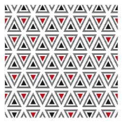 STICKERS CARREAUX DE CIMENT A L'UNITE TRIANGLES BLACKRED (CIMENT0109)