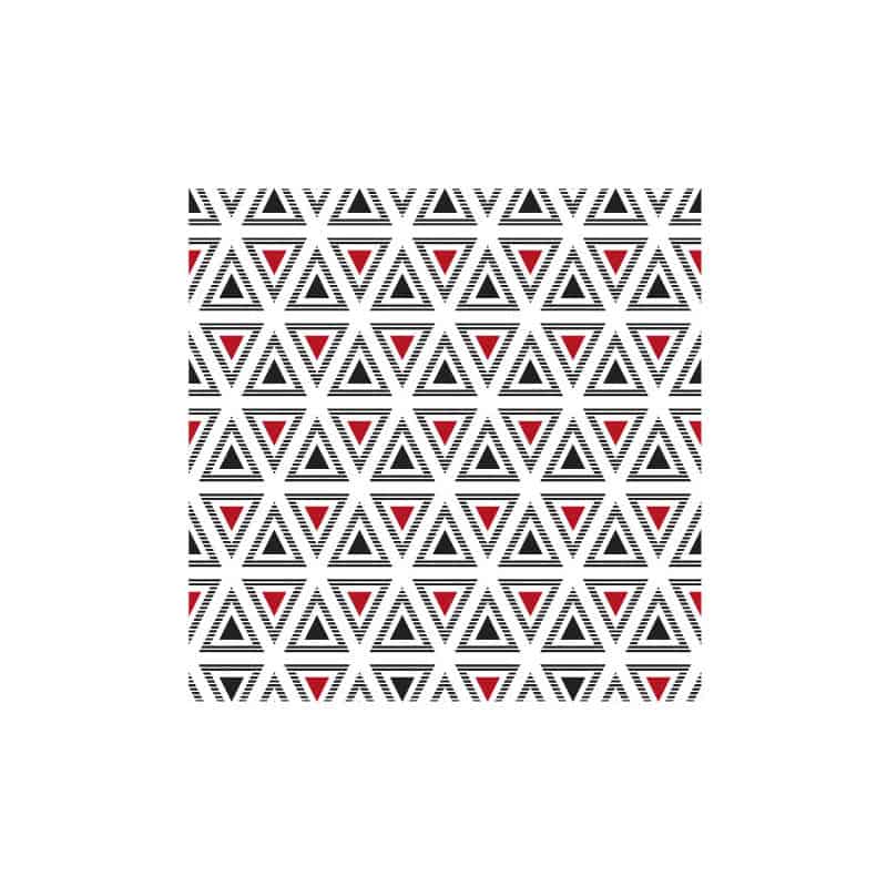 STICKERS CARREAUX DE CIMENT A L'UNITE TRIANGLES BLACKRED (CIMENT0109)