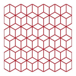 STICKERS CARREAUX DE CIMENT A L'UNITE CUBIQUE RED (CIMENT0110)