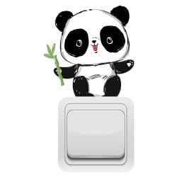 sticker panda déco interrupteur