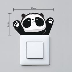 sticker mural déco interrupteur thème panda