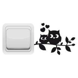 Sticker déco interrupteur pas cher - Chat et souris - Gamme 3M Pro