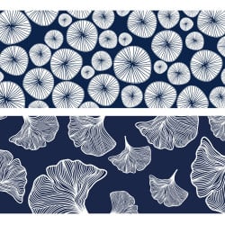 LOT DE 4 STICKER CONTREMARCHES A MOTIFS WATERLILY (CONT0060)