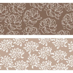 LOT DE 4 STICKER CONTREMARCHES A MOTIFS PIVOINE CHIC (CONT0061)