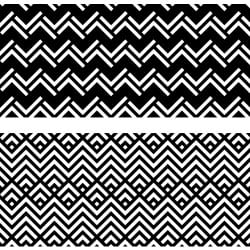 LOT DE 4 STICKER CONTREMARCHES A MOTIFS BLACK ZIGZAG (CONT0064)