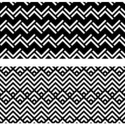 LOT DE 4 STICKER CONTREMARCHES A MOTIFS BLACK ZIGZAG (CONT0064)