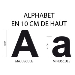 Lettre décorative 10 cm alphabet prénom