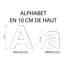 lettre décorative 10 cm alphabet prénom