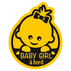Sticker baby girl à bord