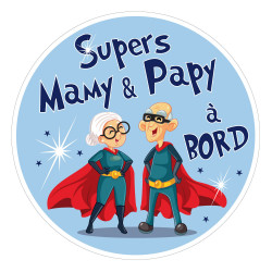 Sticker voiture Papy & Mamy