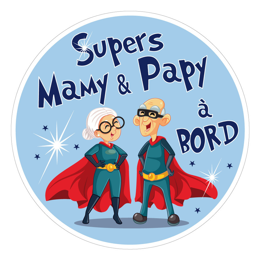Sticker voiture Papy & Mamy