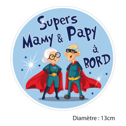 Sticker auto Supers grands-parents