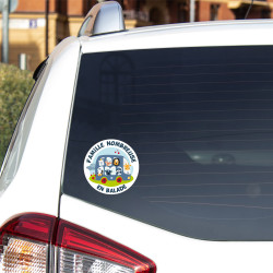 Sticker pare-brise famille nombreuse