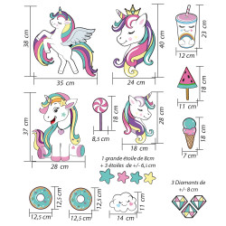 1 Ensemble Dautocollants Lumineux Autocollant Mural Licorne - Temu