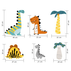 Autocollant dinosaure de Jurassic World, autocollant Dino pour chambre  d'enfant et pépinière, monde Dino, sticker mural Dino, peler et coller  sticker mural Dino -  France