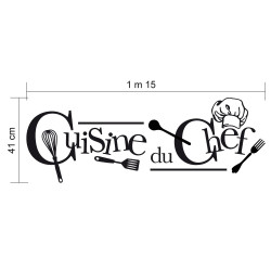 Stickers Cuisine Dessin Chef - Autocollant muraux et deco