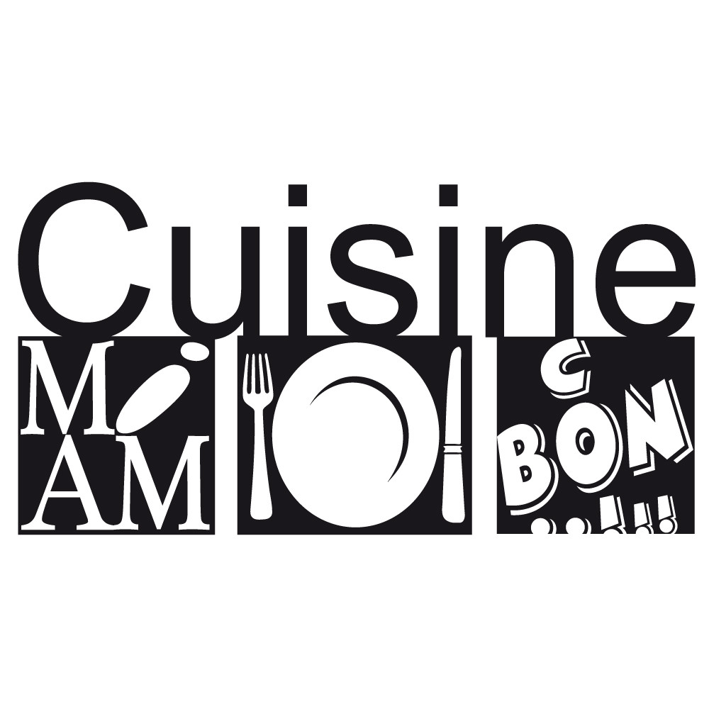 STICKER TEXTE  CUISINE PICTOS (A0079)