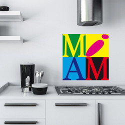 STICKER TEXTE "MIAM" (A0076)