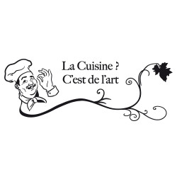 STICKER LA CUISINE C'EST DE L'ART (A0320)