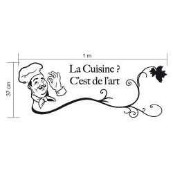 STICKER LA CUISINE C'EST DE L'ART (A0320)